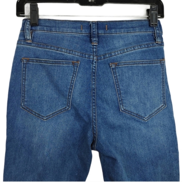 Free People High Waist Medium Wash Ankle Skinny Denim Jeans Women's Size 26 - Picture 6 of 8